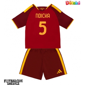 AS Roma Evan Ndicka #5 Dětské Domácí dres komplet 2026-27 Krátký Rukáv (+ trenýrky)